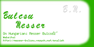 bulcsu messer business card
